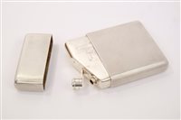 Lot 556 - Good quality Silverer hip flask with concealed...