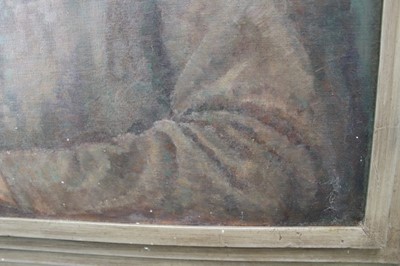 Lot 961 - L. Walpole, 1930s oil on canvas - portrait of a young man at his work, signed, 
90cm x 75cm, in painted frame