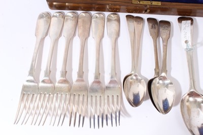 Lot 365 - Collection of Georgian and later silver cutlery