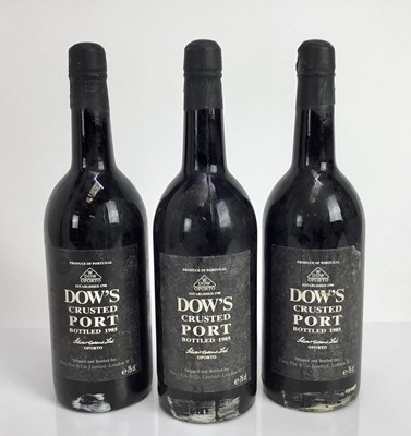 Lot 20 - Port - three bottles, Dow’s Crusted, bottled 1985