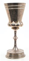 Lot 562 - Victorian Silverer chalice, the conical bowl...