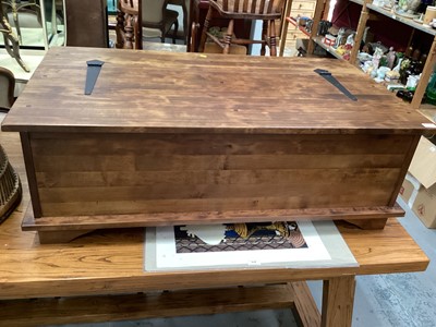 Lot 948 - Laura Ashley Garrat 12 Drawer apothecary style Coffee Table with hinged lid storage compartment (Dark Chestnut)