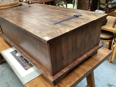 Lot 948 - Laura Ashley Garrat 12 Drawer apothecary style Coffee Table with hinged lid storage compartment (Dark Chestnut)