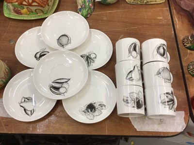 Lot 401 - Susie Cooper 6 place coffee set, Carlton Ware Rouge Royale plate, Wedgwood and other china