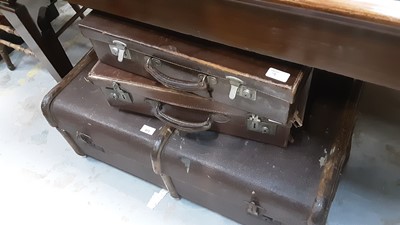 Lot 972 - Four Vintage Storage Trunks together with three vintage suitcase