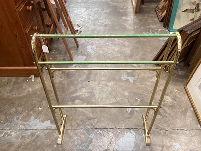 Lot 973 - Brass four bar towel rail