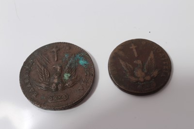 Lot 507 - Greece - Copper coins to include Lepta 1831 (N.B. Obv: Verdigris spots) otherwise GVF and 10 Lepta 1831 G-VG (2 coins)