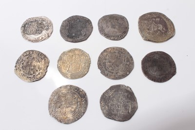 Lot 509 - G.B. - Charles I mixed silver hammered coinage to include Half Crown, Tower Mint 1641-1643 (N.B. Traces of gilding and some clipping noted) otherwise GF-AVF and Shillings x 9 (N.B. Various issues a...