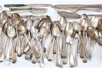 Lot 572 - Collection of Georgian and Victorian flatware -...