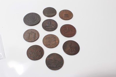 Lot 518 - G.B. - Mixed 18th century copper tokens to include Suffolk Penny, Seckford, Woodbridge 1796 GVF (Ref: D&H 15), Half Pennies - Bugay 'Bigodscastle' 1794 VF (Ref: D&H 22), Bungay Obv: 'Scroll' 1795 G...