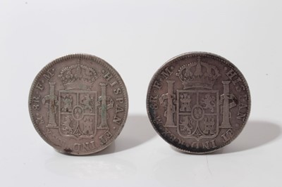 Lot 527 - Mexico - Silver Carolus IIII 8 Reales 1793 FM and 1796 FM (Graded AF/AVF) (2 coins)