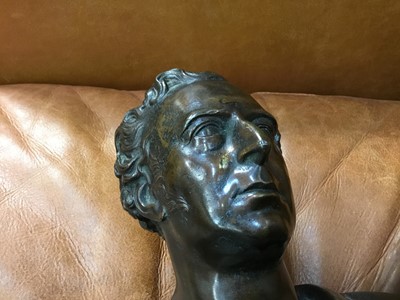 Lot 821 - Edward William Wyon (1811-1885) bronze portrait bust of Robert Stephenson