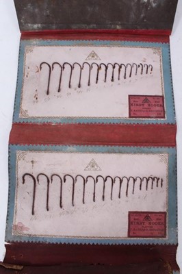 Lot 164 - Two late 19th/early 20th century fold out cases of fishing hooks