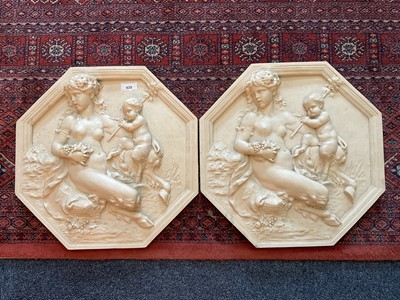 Lot 435 - Pair of 19th century-style composite classical panels, Boris O'Klein signed humorous dog etching and other prints