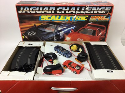 Lot 1812 - Scalextric Jaguar Challenge set in original box plus additional track, two boxed cars, Ford Focus WRC C2342 and Toyota Corolla C2184