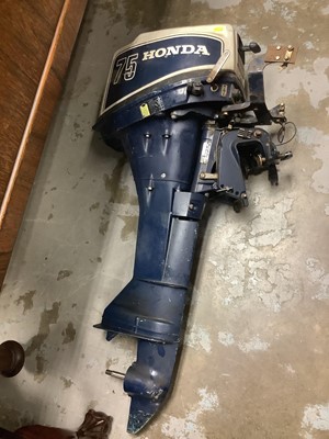 Lot 607 - Outboard Honda 7.5hp 4stroke long shaft