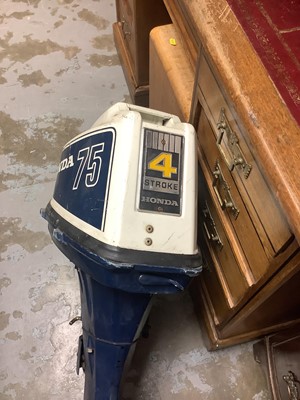 Lot 607 - Outboard Honda 7.5hp 4stroke long shaft