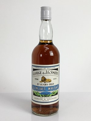 Lot 141 - Whisky - one bottle, George & J. G. Smith's 15 Year Old Glenlivet Whisky, bottled by Gordon & Macphail