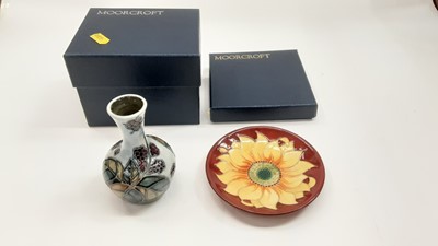 Lot 1257 - Two Moorcroft pottery pieces, together with Royal Copenhagen and other animals