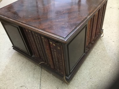 Lot 1722 - Early 20th century mahogany revolving bookcase containing the works of Shakespeare