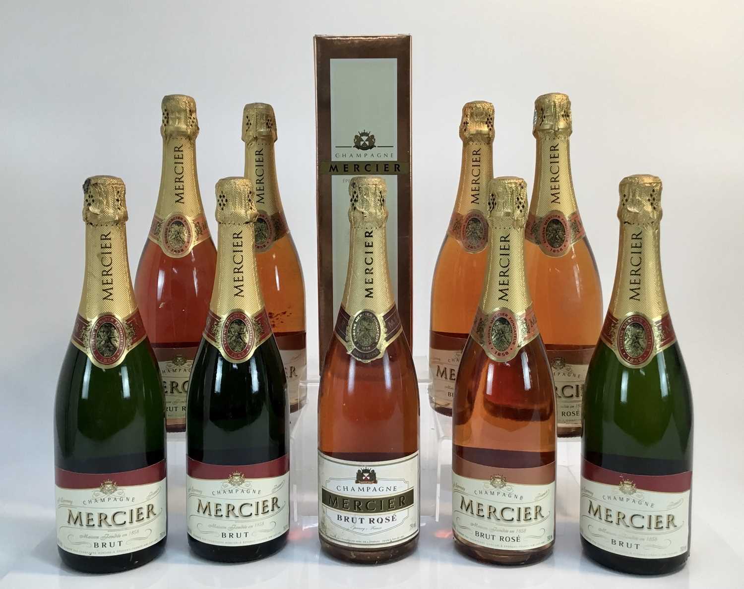 Lot 10 - Champagne - ten bottles, Mercier Brut Rose