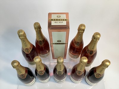 Lot 10 - Champagne - ten bottles, Mercier Brut Rose