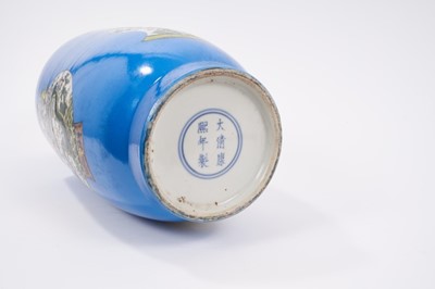 Lot 69 - Chinese Kangxi style porcelain rouleau vase
