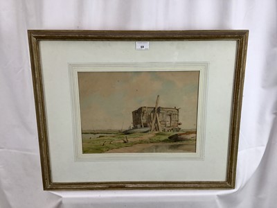 Lot 69 - Martin Hardie (1875-1952) watercolour - Slaughden Suffolk
