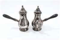 Lot 592 - Edwardian Georgian-style Silverer coffee pot...