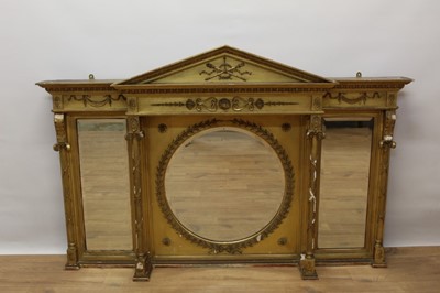 Lot 1374 - Regency style gilt framed overmantel