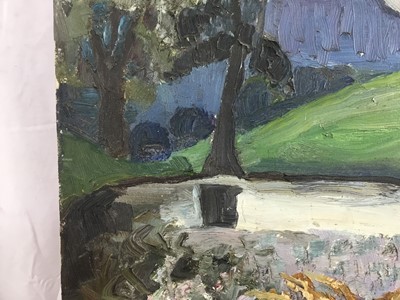 Lot 1252 - *Lucy Harwood - oil on canvas - Landscape