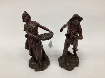 Lot 2641 - Pair of spelter figures