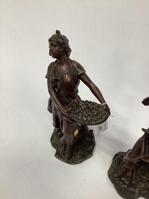 Lot 2641 - Pair of spelter figures