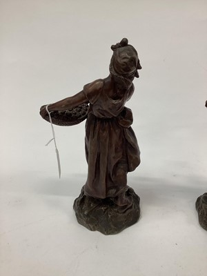 Lot 2641 - Pair of spelter figures