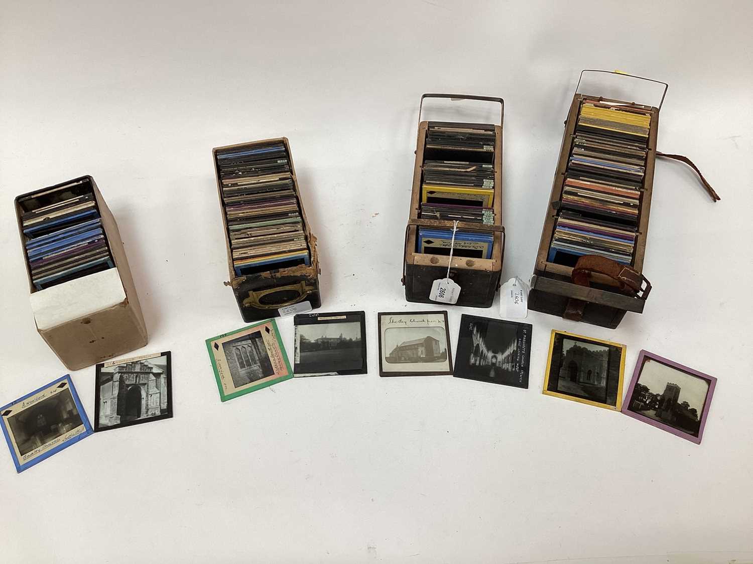 Lot 2606 - Quantity of boxed magic lantern slides