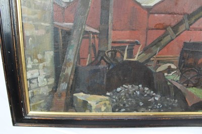 Lot 1047 - Douglas Pittuck (1911-1993) oil on board - William Smiths, The Grove works (off Queen St, Barnard Castle)