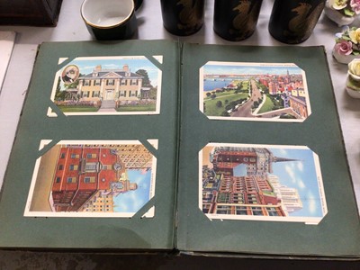 Lot 267 - Portmeirion Phoenix six place coffee set, other tea ware and vintage postcard album