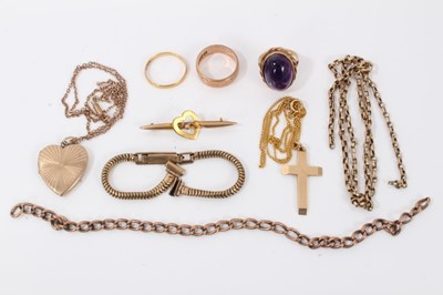 Lot 258 - Various gold and yellow metal jewellery