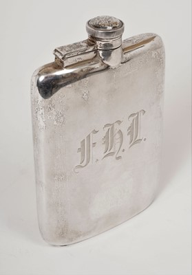 Lot 278 - Silver flask. James Dixon & Sons. Sheffield 1929