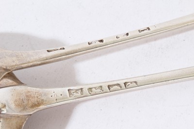 Lot 285 - Two George III silver basting spoons.