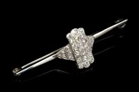 Lot 607 - Art Deco diamond cluster ring converted to a...