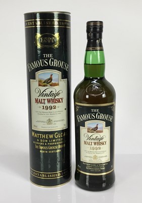 Lot 140 - Whisky - one bottle, The Famous Grouse Malt Whisky 1992, in original tube