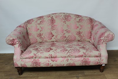 Lot 1402 - Modern camel-back sofa