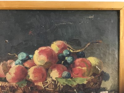 Lot 7 - Early 20th century Continental school oil on canvas - still life of fruit, 45cm x 35cm, framed