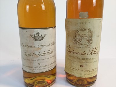 Lot 111 - Wine - two bottles, Chateau Mont-Roc Sainte Croix du Mont and Chateau du Bloy 1981
