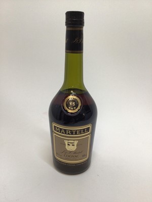 Lot 153 - Cognac - five bottles, Salignac Napoleon, Martell and three other bottles