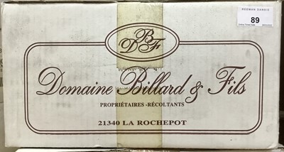 Lot 89 - Wine - six bottles, 2009 Hautes Cotes de Beaune Blanc, Domaine Billard, Burgundy - packed 6x75cl.