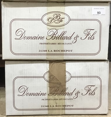 Lot 93 - Wine - twelve bottles, 2009 Hautes Cotes de Beaune Blanc, Domaine Billard, Burgundy - packed 6x75cl.