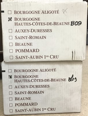Lot 93 - Wine - twelve bottles, 2009 Hautes Cotes de Beaune Blanc, Domaine Billard, Burgundy - packed 6x75cl.