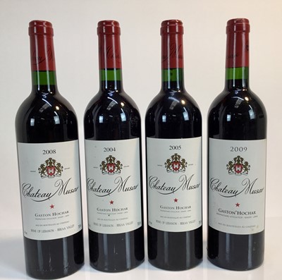Lot 101 - Wine - four bottles, Chateau Musar 2004, 2005, 2008 and 2009